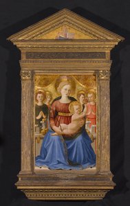 Virgin and Child with Four Angels and the Redeemer by Zanobi di Benedetto Strozzi